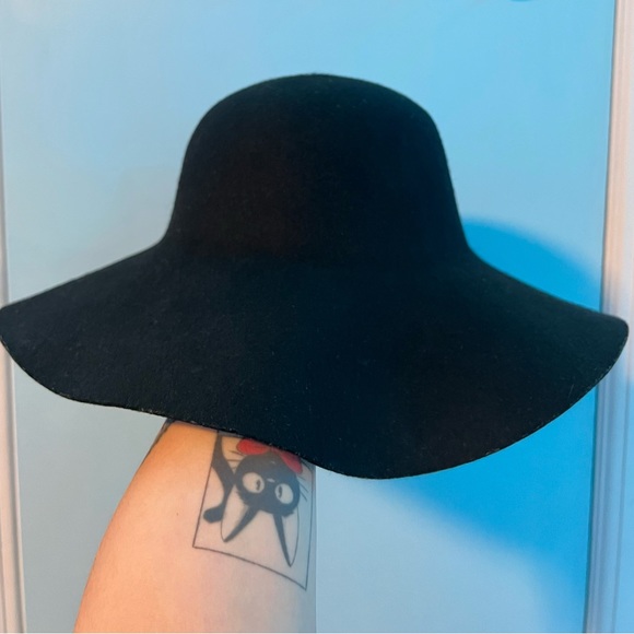 O/S black gothy wool brim hat American Apparel - Picture 2 of 3